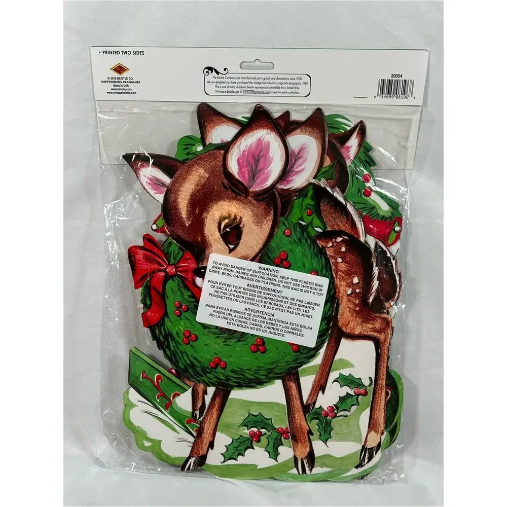 Beistle Vintage Style Christmas Reindeer Cutouts 6 Piece 10